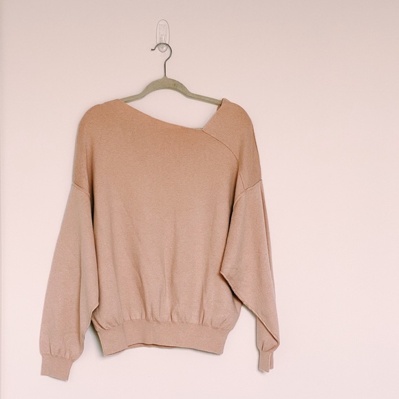 Free People Asymmetric Blush Knitwear Sweater - Picture 1 of 11